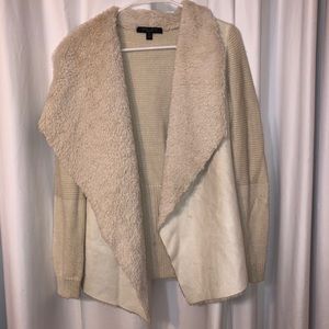 Faux Fur Drape Sweater